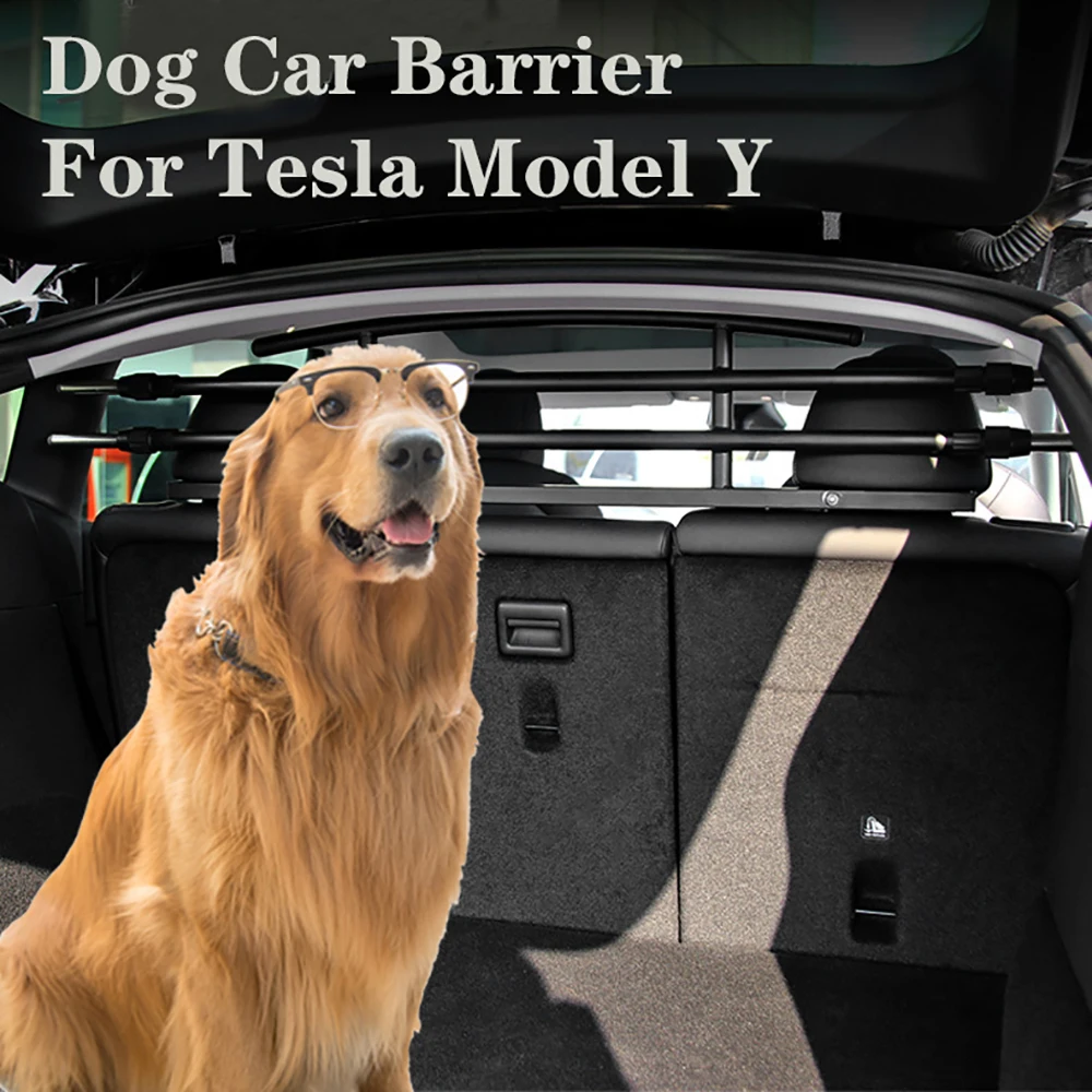 Livingfun For Tesla Model Y Dog Car Barrier Trunk on-board Pet Railing Tesla  Parts on-board Car Barrier 2023 Accessories