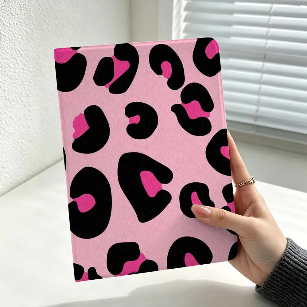 Cartoon Leopard Pink Pattern For Huawei MatePad MediaPad MagicPad Honor Pad 10 9 8 X10 X9 X8 Pro Soft Inch Tablet Case Cover