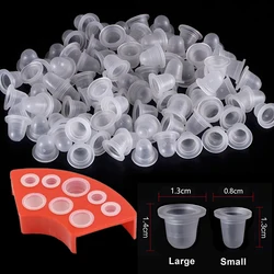 1000/500/100pcs Disposable Silicone Tattoo Ink Cup Caps Pigment Holder Container Tattoo Ink Caps Holder Tattoo Accessories