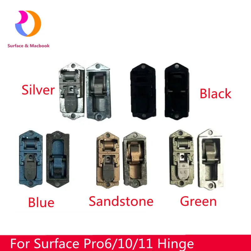 Left and Right Hinge For Microsoft Surface Pro 9/10/11 2038 2076 2079 Bracket with Hinge Connector Shaft Black Green Silver Blue