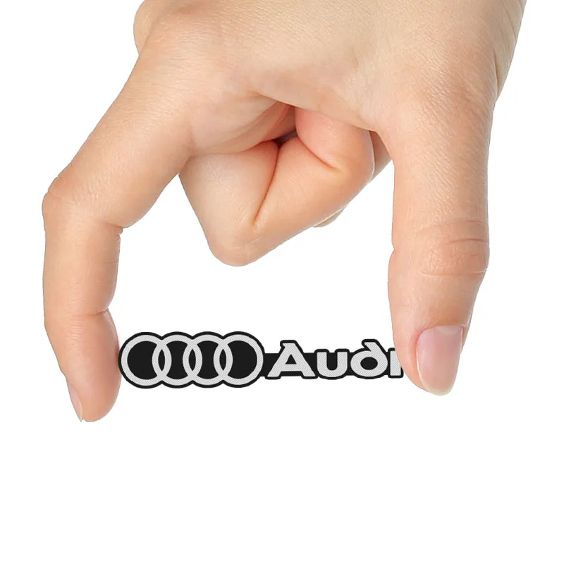 10Pcs 3D Aluminum Car Audio Stereo Speaker Badge Emblem Sticker For Audi A1 A2 A3 A4 A5 A6 A7 A8 Q1 Q2 Q3 Q4 Q5 Q6 Q7 Q8 TT RS3