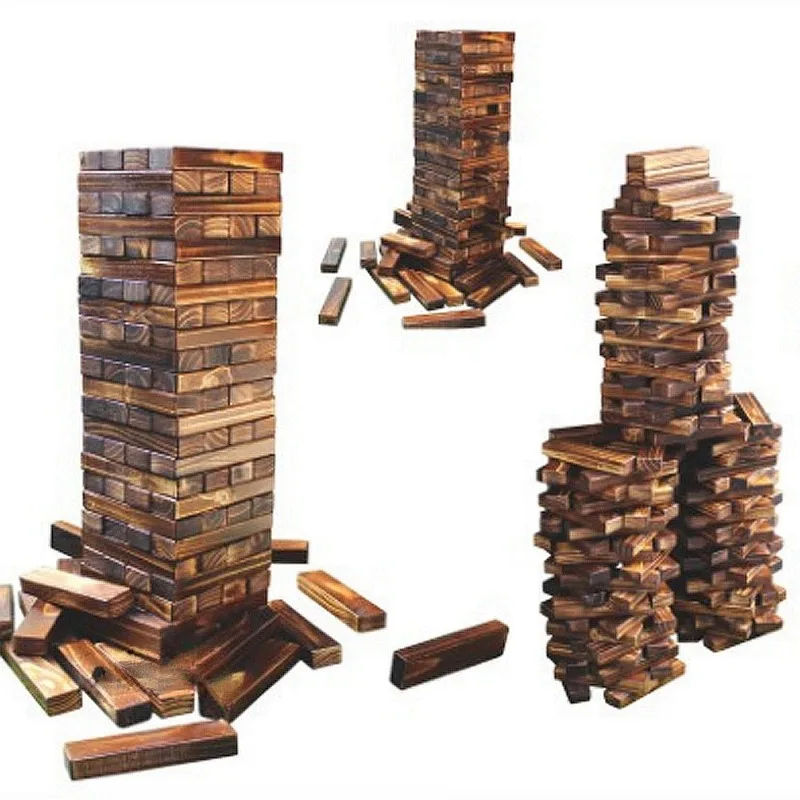 Outdoor stacked high carbon building block 400 pieces.