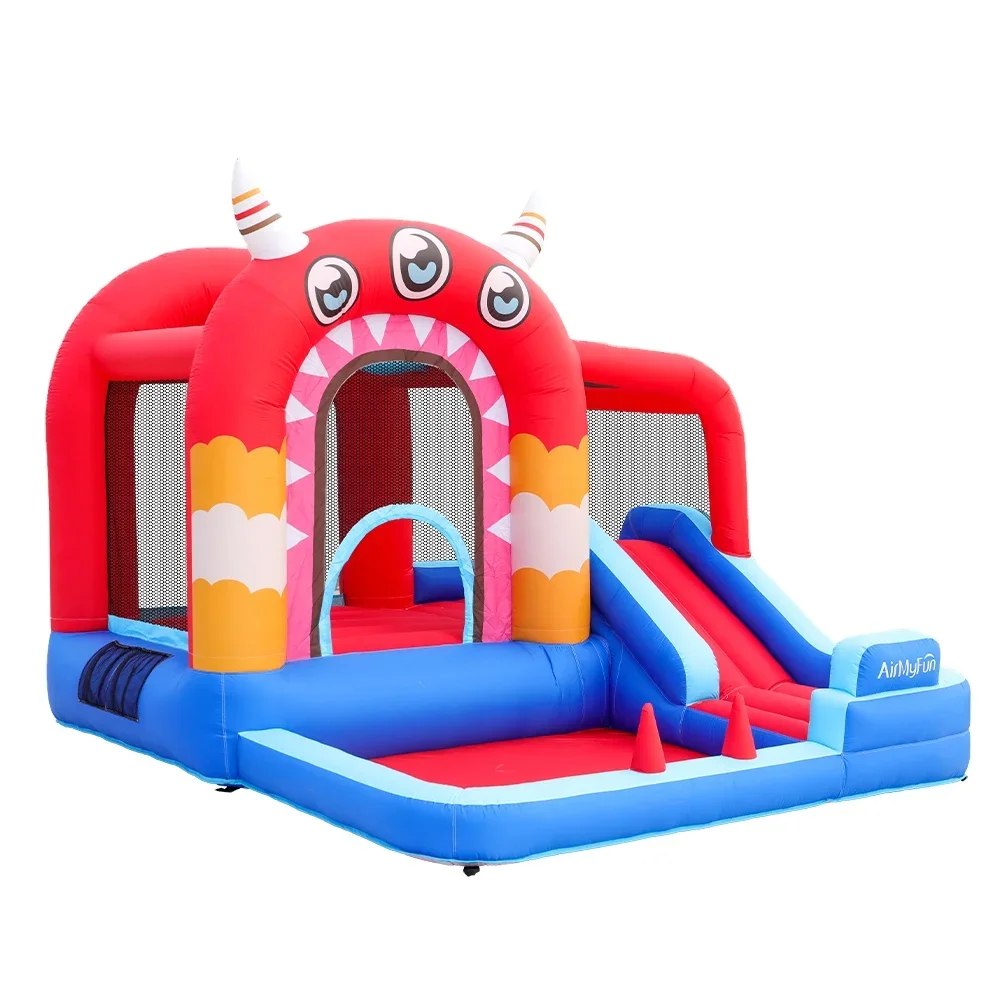 Factory Customizable Oxford cloth Inflatable Slide and Bounce House Lovely Outdoor Backyard Park For Kids With Slide