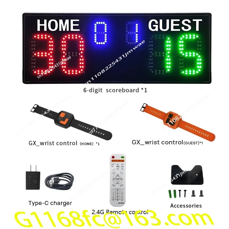 Portable Digital Scoreboard Electronic Basketball Scoreboard with Wrist Control