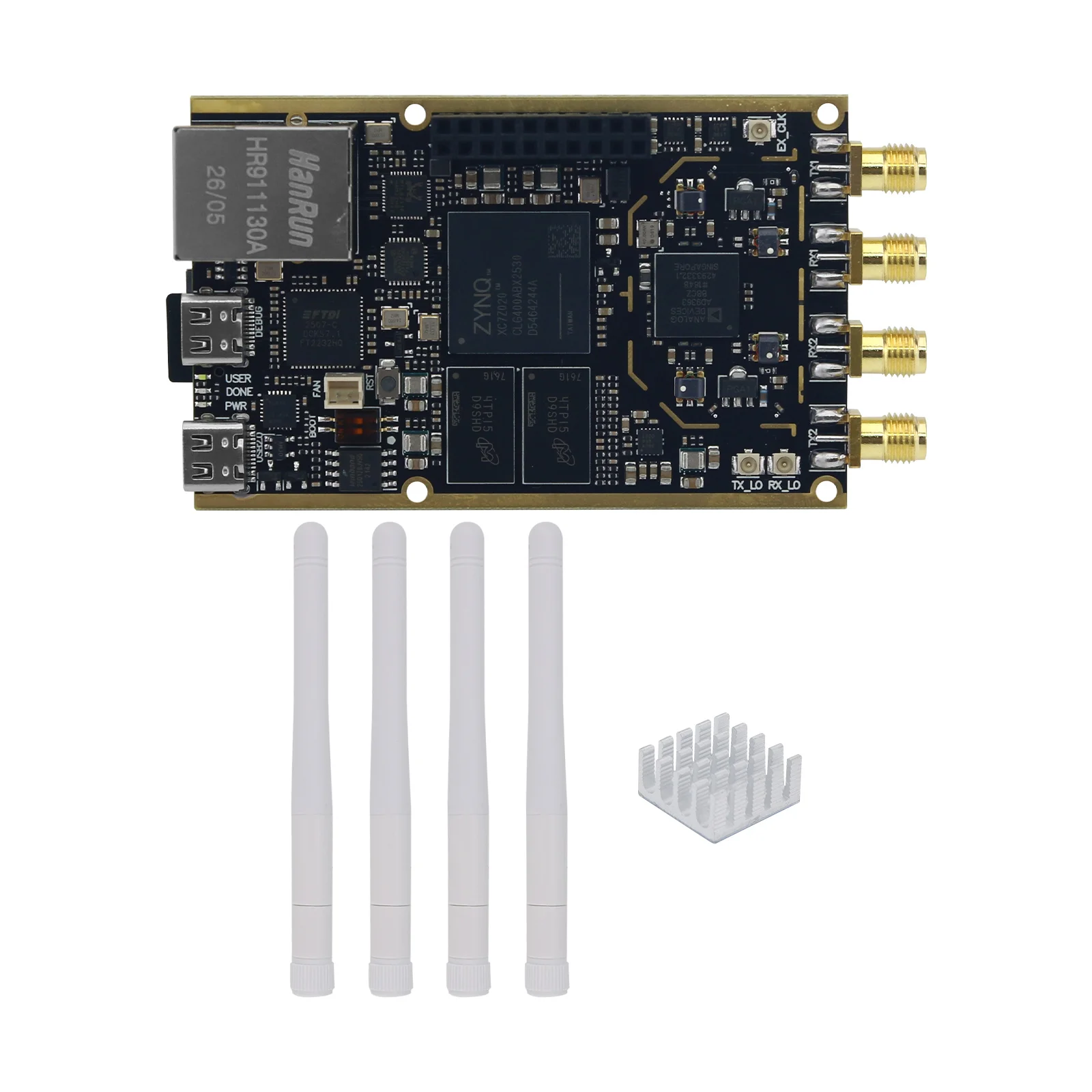 HamGeek 7020-SDR AD9363 Professional Development Board With Onboard Power Amplifier With Heatsink For Pluto SDR MATLAB