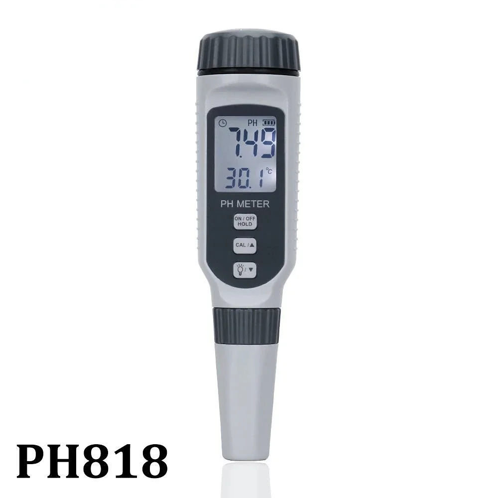 

pH Meter Acidity Meter pH818 Professional Pen Type Water Quality Tester Measuring pH818 Acidometer for Aquarium Portable