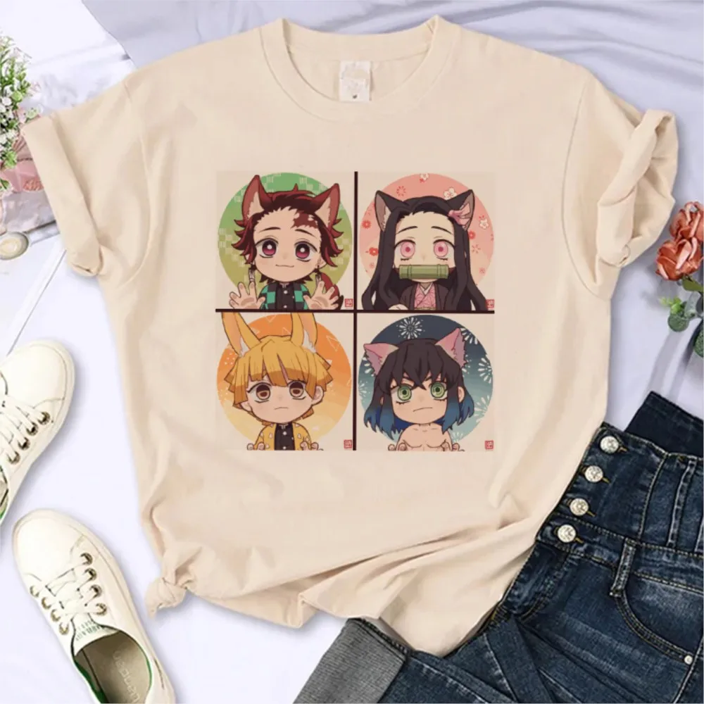 

Мужские и женские футболки с принтом из аниме «рассекающий демонов», Модные свитшоты нового дизайна, мужские повседневные футболки большого размера с круглым вырезом