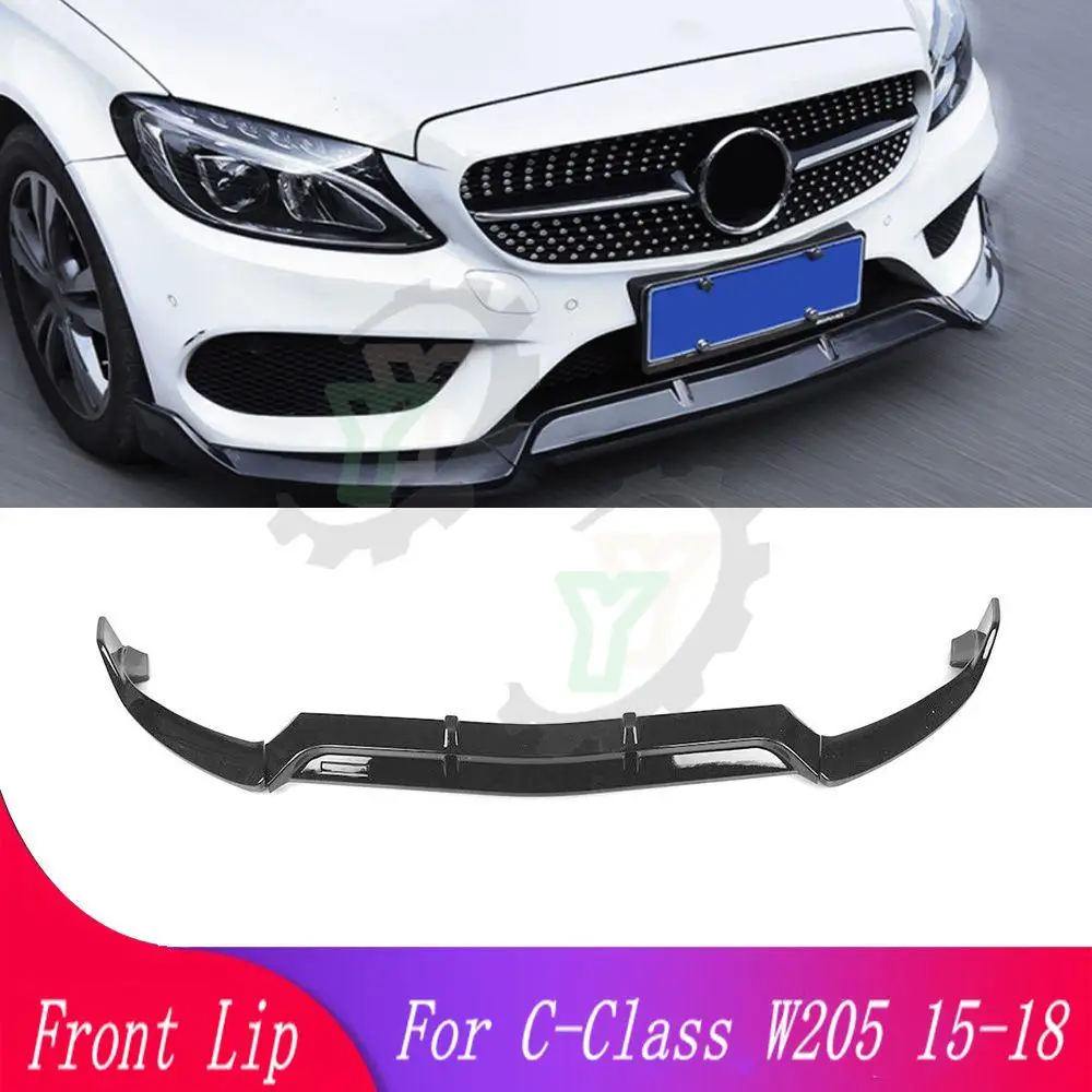 

Front Bumper Lip Spoiler For Mercedes Benz C Class W205/C205 Coupe C180 C200 C250 C260 C300 C450 2015 2016 2017 2018 2019 20 21