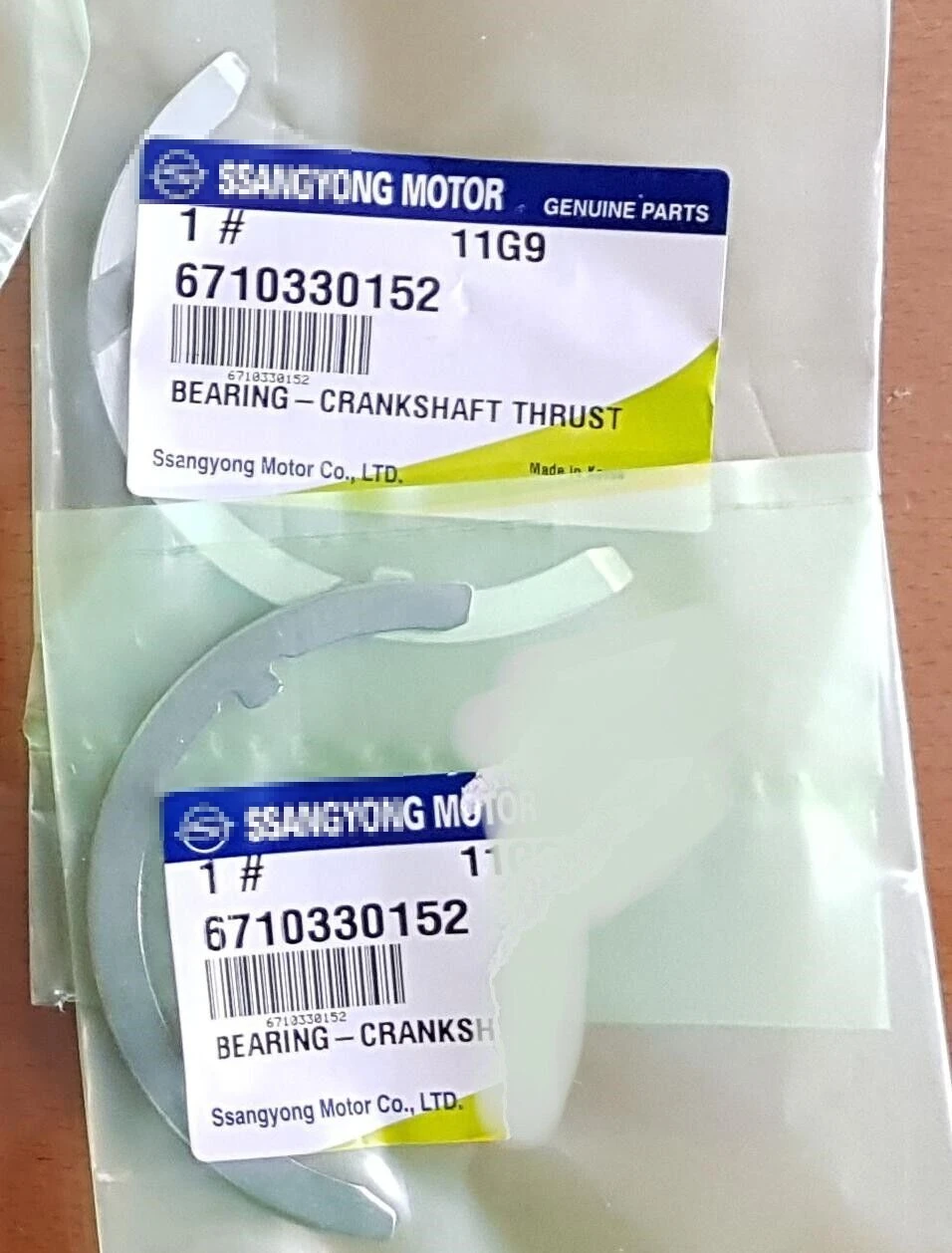 Genuine Crankshaft Thrust Bearing-UPR & LWR 4P KORANDO//SPORTS,REXTON G4,STAVIC 6710330152 6710330352