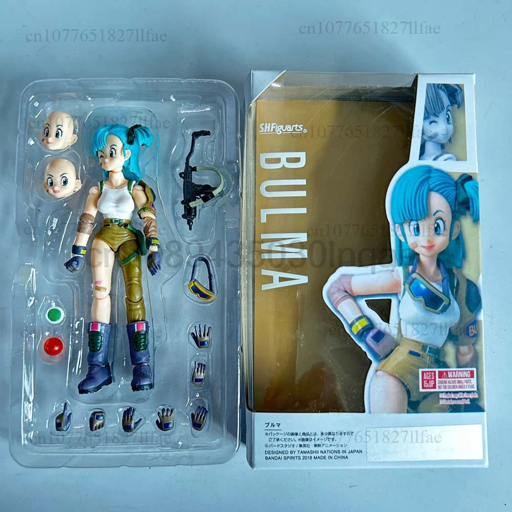 Dragon Ball Z Pink Blue Bulma S.H.Figuarts Bulma Beginn eines tollen Abenteuers Soul Blue Jugendliche Goku Actionfigur Modellspielzeug