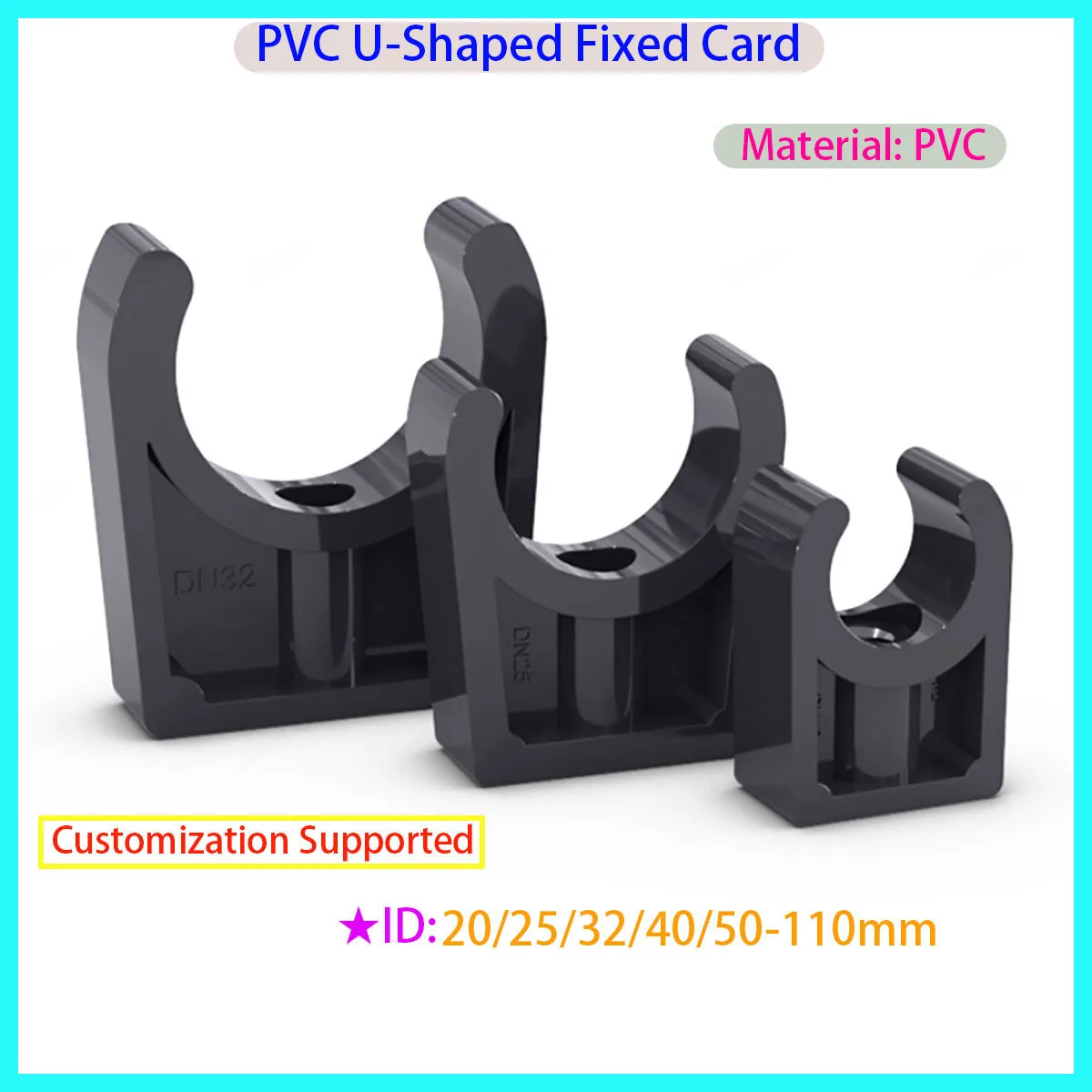 

High Quality PVC Pipe Clamp PPR Bracket Garden Irrigation Connector Hard Pipe Bracket 20/25/32/40/50-110mm