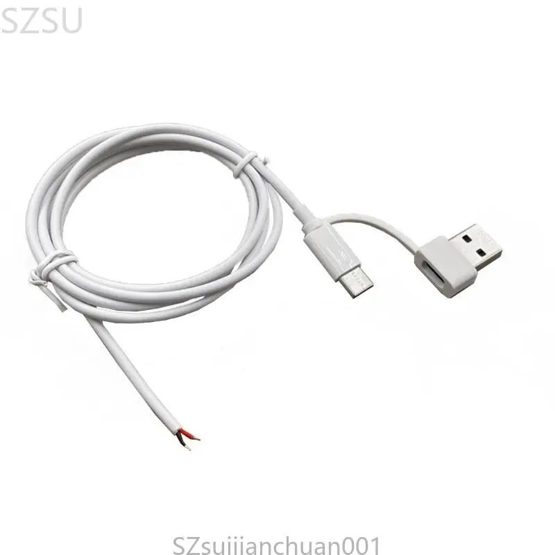 SZSU USB C Male Bare Cable Pigtail Open End Extension Cable 5V 2A DIY Connector