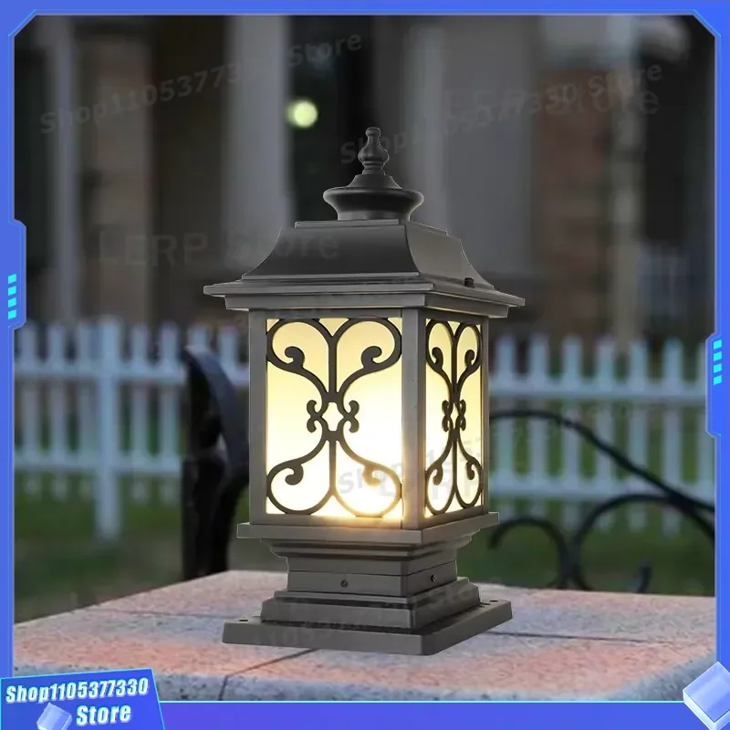 Modern LED Outdoor Wall Light Waterproof Garden Lamp for Door Post Patio Fence Exterior Lighting Fixture Black Aluminum Body 3