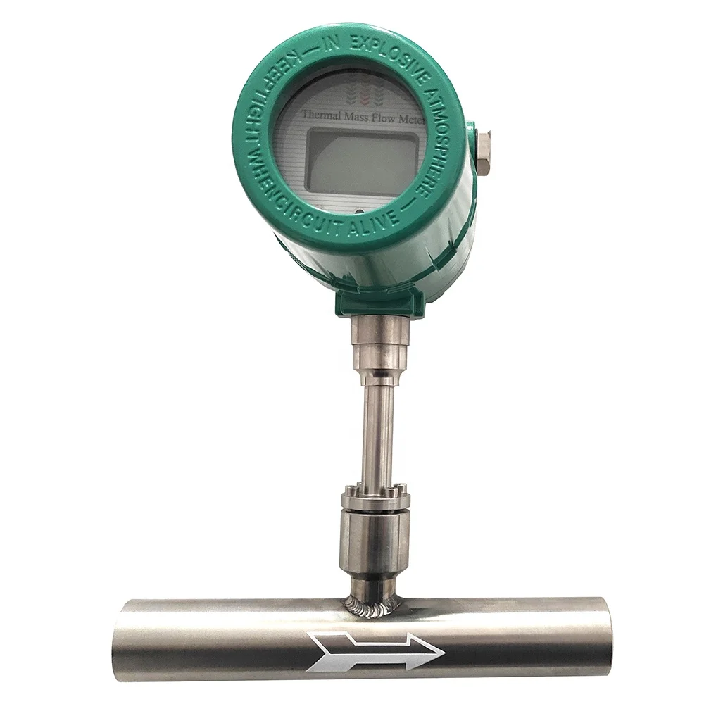 

Stainless Steel Nitrogen Thermal Mass Flowmeter Compressed Air Gas Thermal Dispersion Type Flow Transmitter/ Sensor