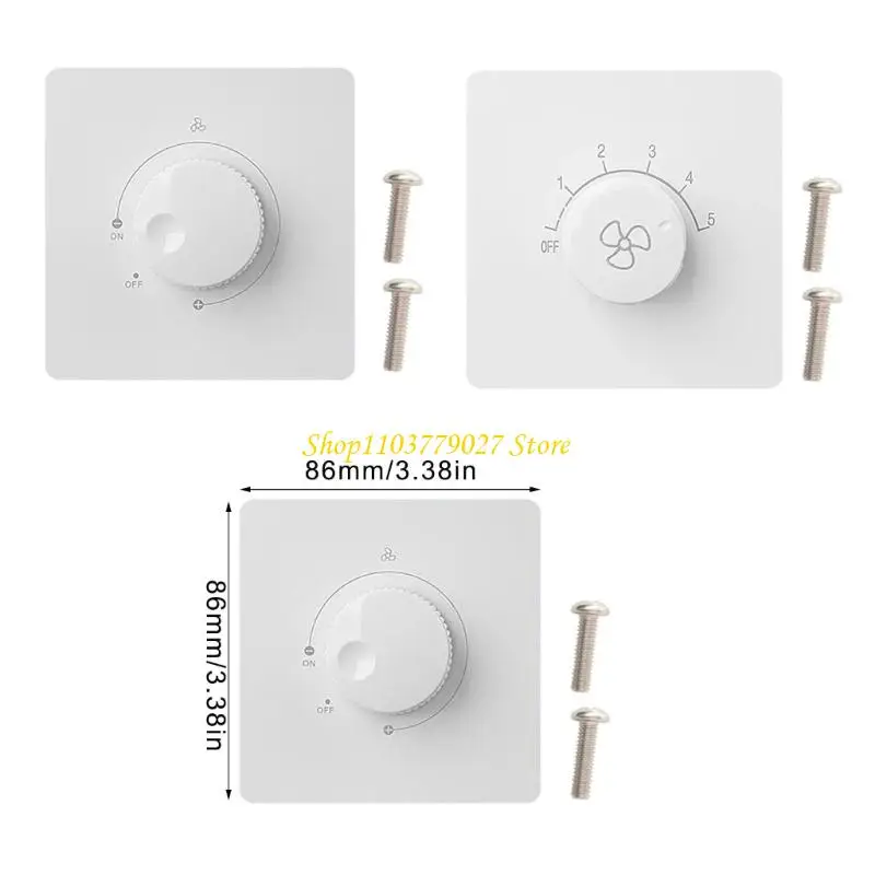 C4DF البلاستيك 86 أنماط الجدار باهتة مفاتيح ملحق لمروحة السقف 220 فولت وحدات تحكم السرعة 10A تصنيف الاستخدام اليومي غير الرسمي #6