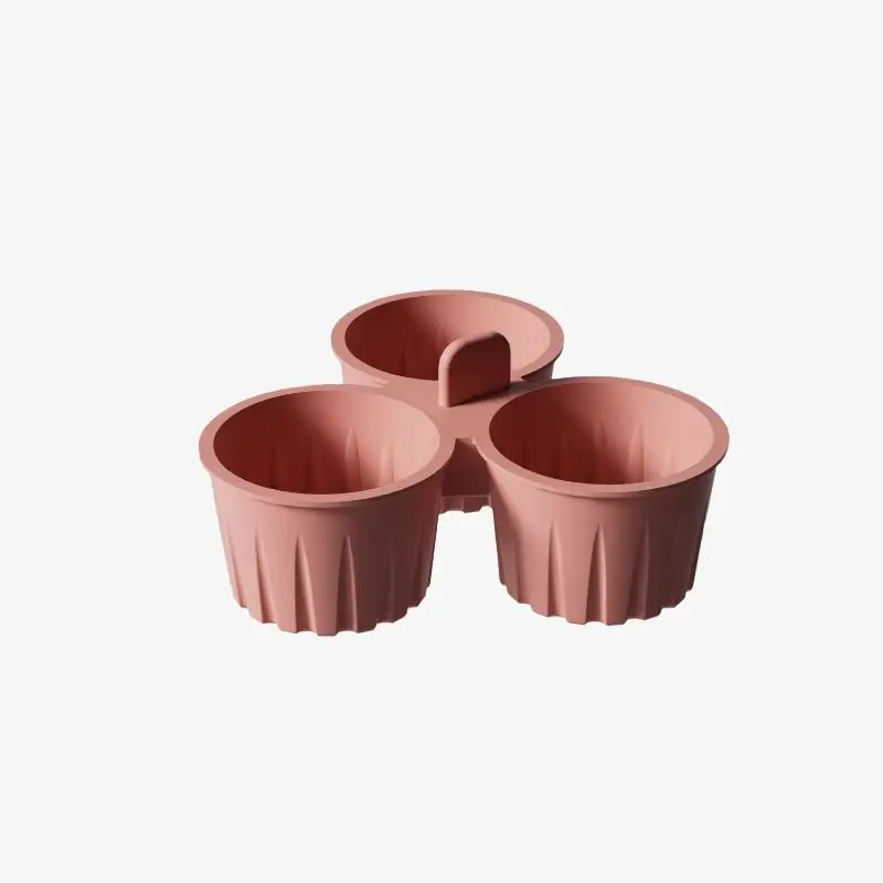 Air Fryer Egg Mold Round Shape Eggs Mold 3 Cavity Non-Stick Silicone Air Fryer Egg Pan Egg Steamer Cooking Mold Fried Egg Tool