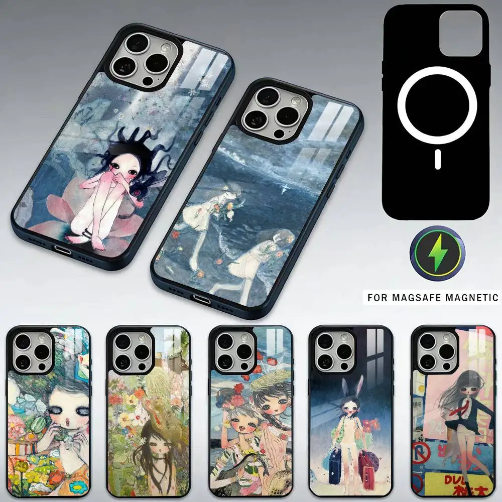 

Aya T-Takano paintings Phone Case For iPhone17,16,15,14,13,12,11 Plus,Pro Max Magnetic For Magsafe Wireless Charging