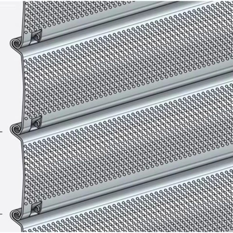 Modern stainless steel rolling shutter door anti-theft piercing design external airflow manual automatic option Chinese style