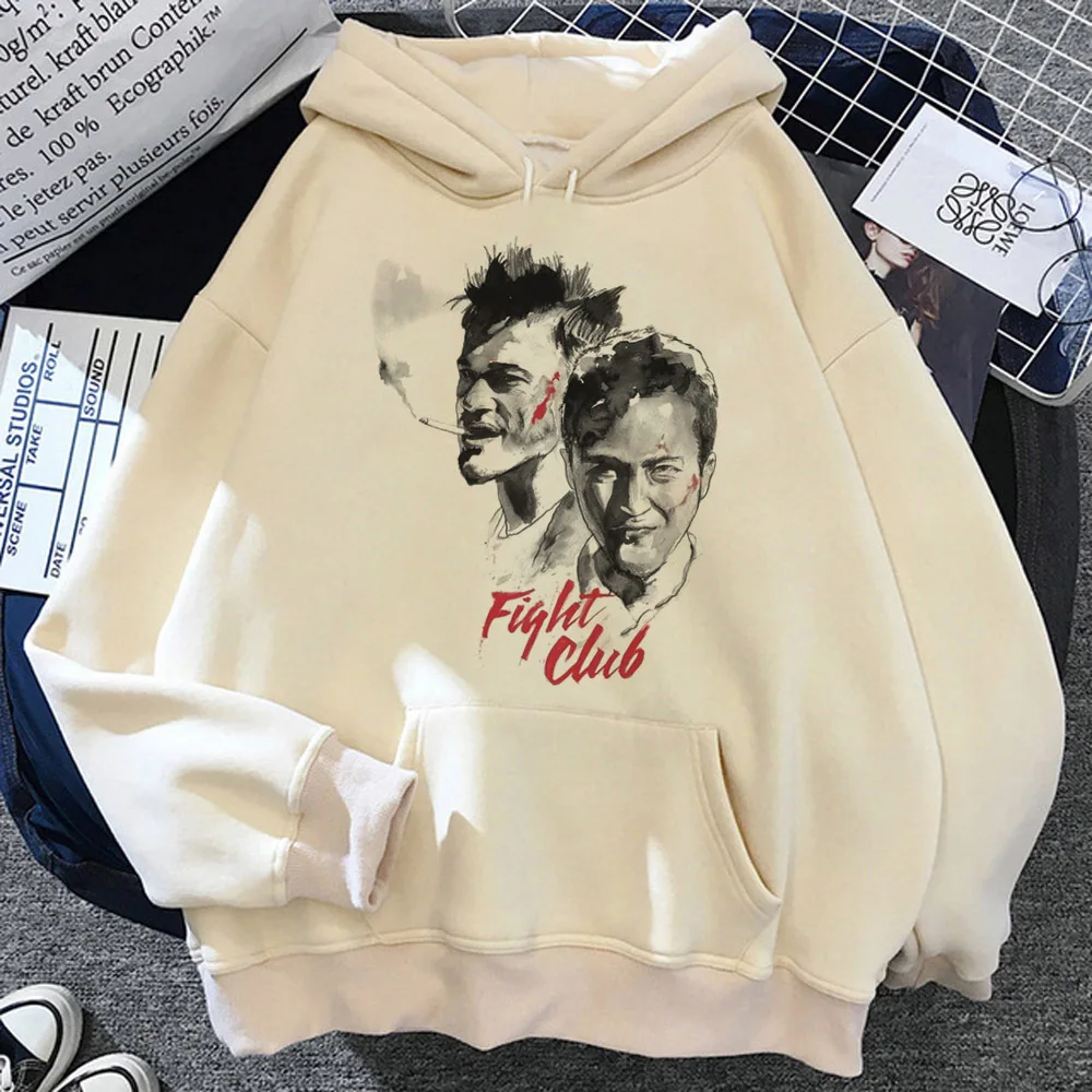 Fight Club hoodie anime sweater soft fabric athleisure graphic teen pullover modern style youthful streetwear patterned