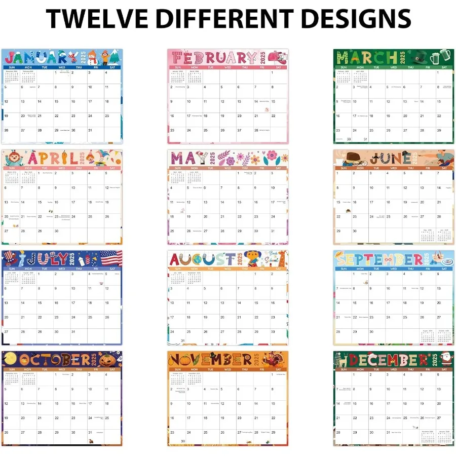 Magnetic Calendar for Refrigerator 14"x 11" Fridge Calendar Jan. 2025. Dec.2026 Magnet Fridge Calendar 20252026 Perfect for Pla