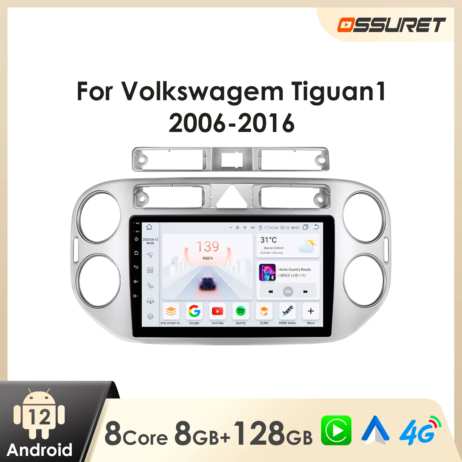 Android Car Radio for VW Volkswagen Tiguan 2006 2008-2016 Multimedia Stereo Android Auto GPS Carplay 7862 Car Intelligent Player