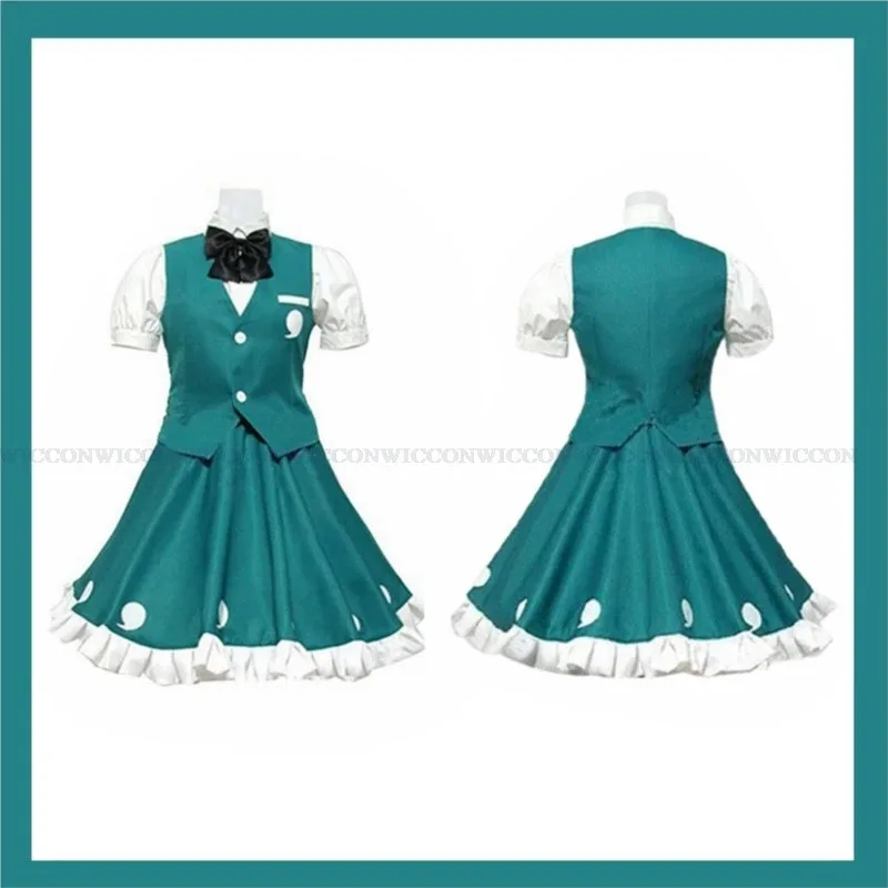 أنيمي لعبة توهو مشروع Youmu Konpaku تأثيري حلي زهر الكرز شعر مستعار الأخضر JK موحدة امرأة Kawaii كرنفال البدلة