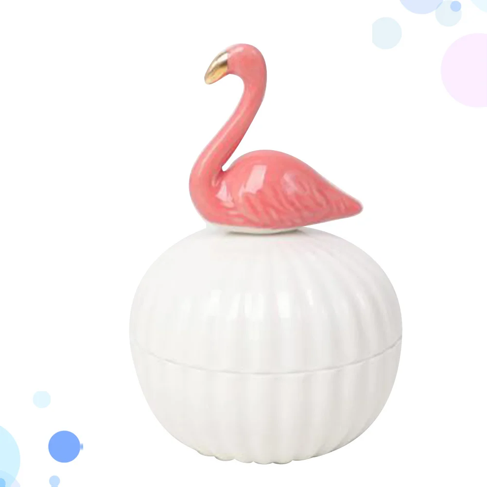 Ceramic Ring Storage Box Flamingo Jewelry Container Luxury Color Creative Jewelry Case for Proposal Engagement Wedding Birthday