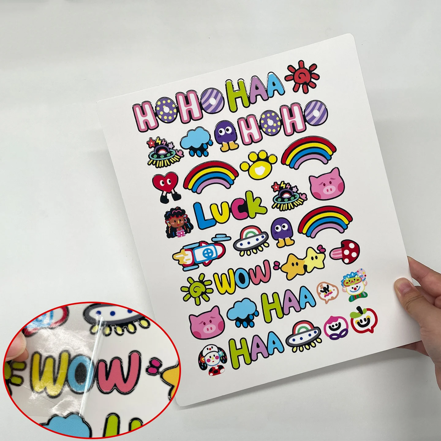 Cute Graffiti UV Transfer Sticker Crystal Glossy Permanent Decal DIY Decor Water Bottle Phone Case Motorcycle Helmet Storage Box