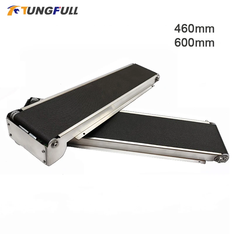 24V Stainless Steel Mini Conveyor PU Belt Vending Machine Track Cargo Lane Automatic Conveyor Belt  460MM-600MM No Power