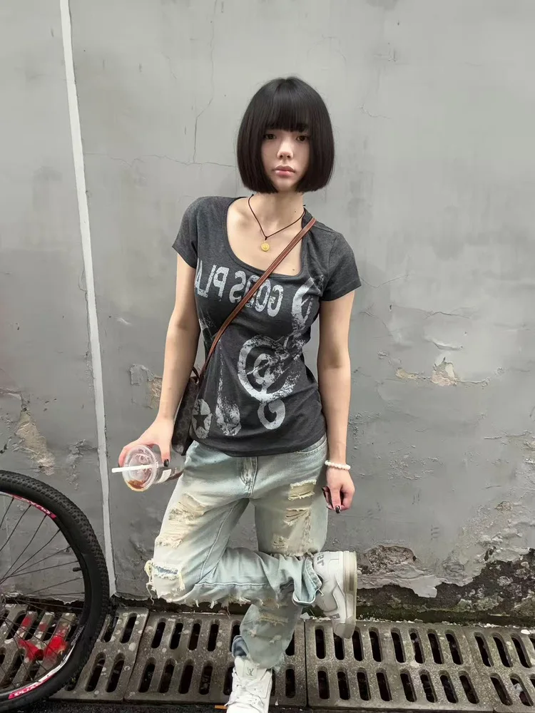 

Gods Plan Original k Music Note Slim Fit U-образный пояс Cinched Spicy ort Sve Женская футболка Casual Sle Summe...