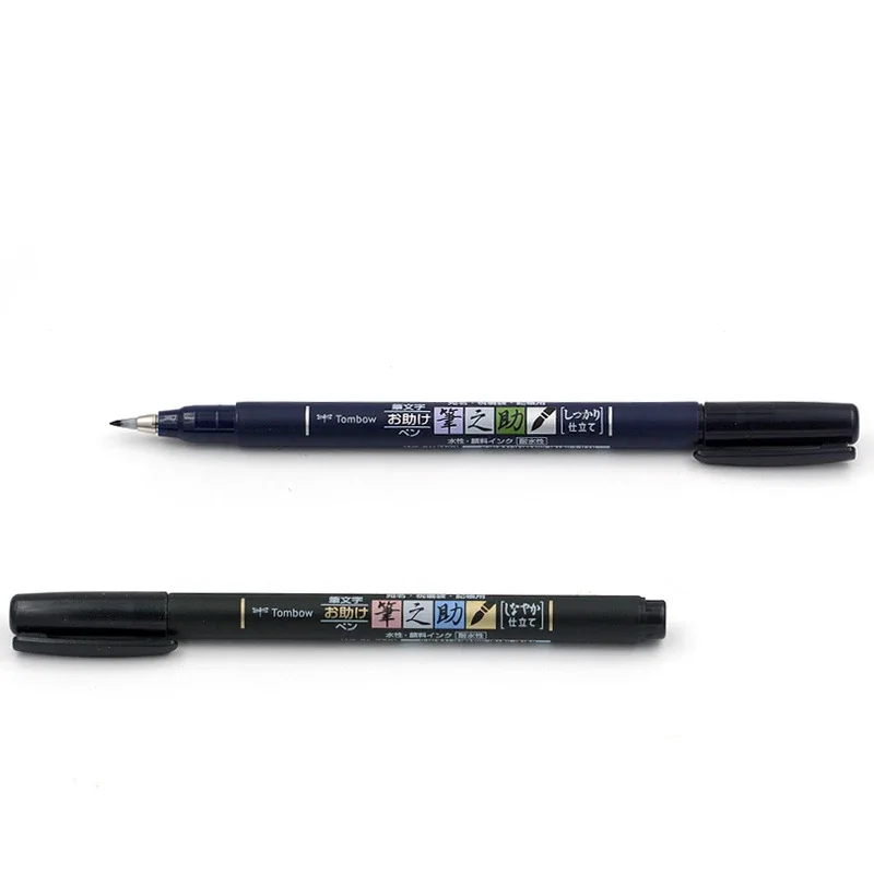 Fudenosuke Soft Brush Pen und Kunstmarker mit harter Spitze, schwarze Tinte für Kalligraphie-Übungszeichnungen, Skizzen-Schriftzugstifte – Detail 4