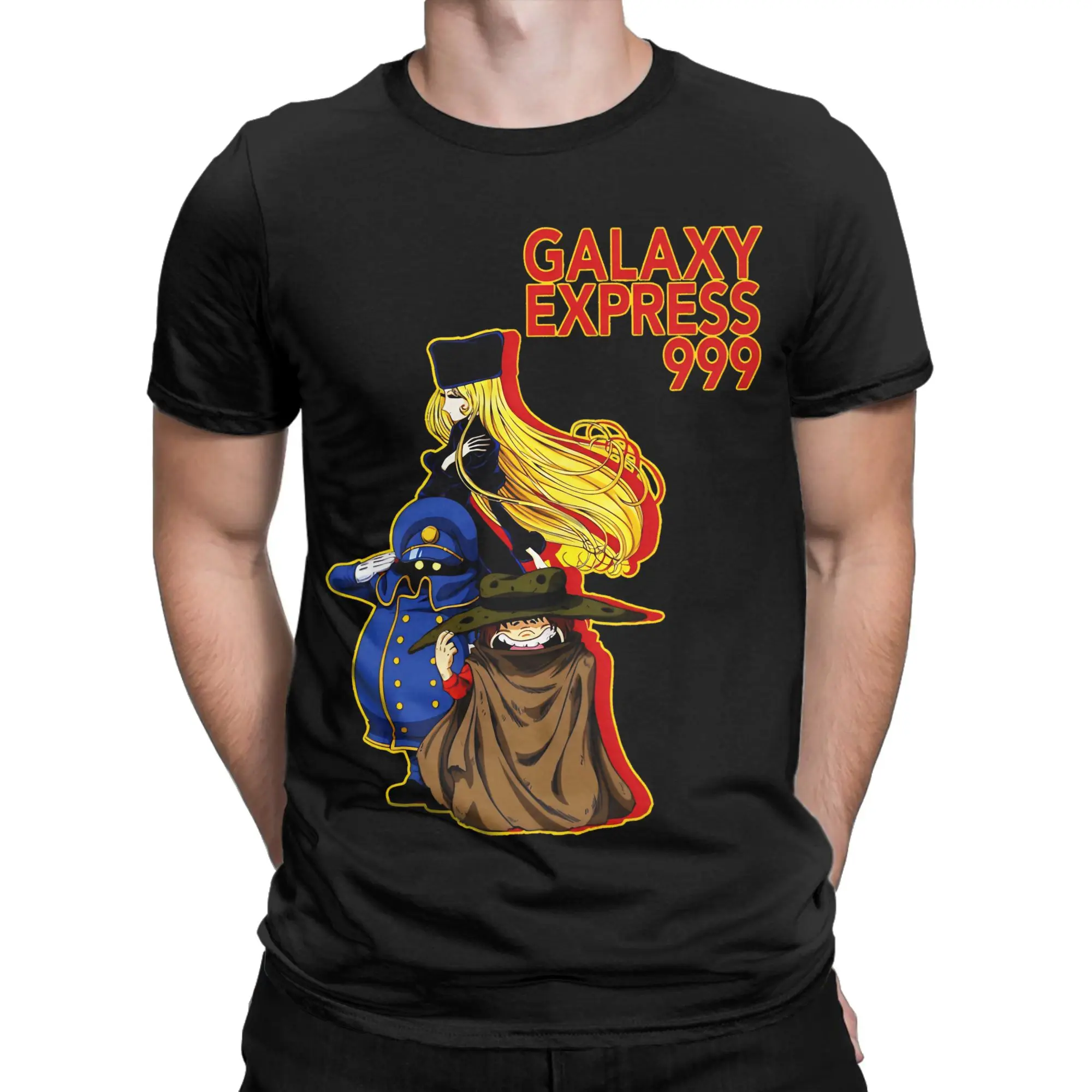 GALAXY EXPRESS 999 T Shirt Summer  Harajuku T-Shirts Man 100% Cotton O Neck Plus Size Top Tees Short Sleeve Vintage Tops
