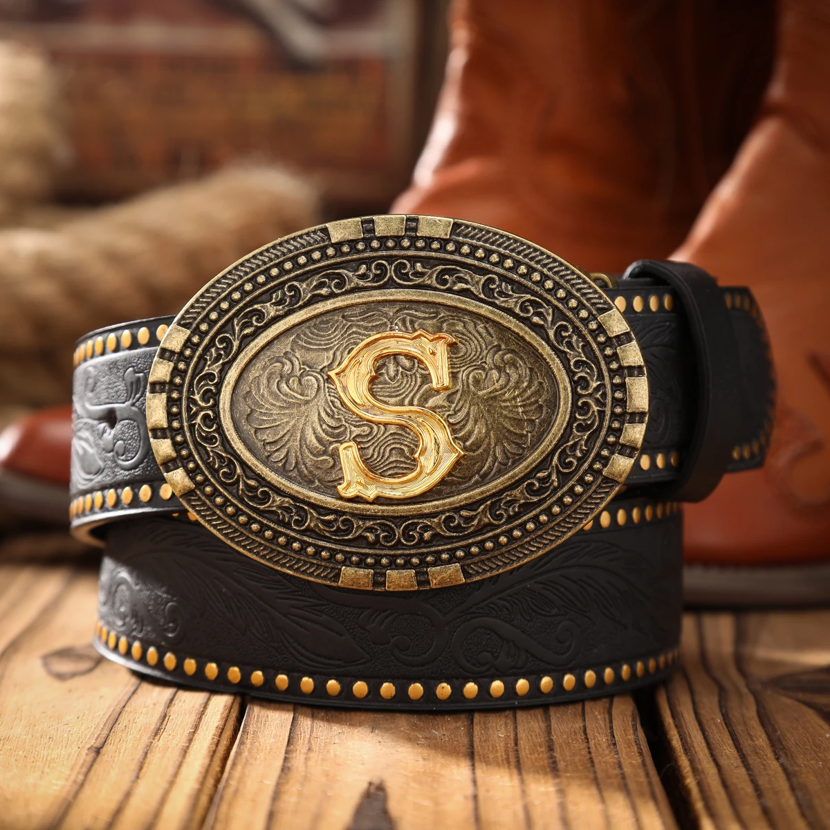 Ein lässiger Retro-Gürtel im Western-Stil für Herren und Damen! PU-Ledergürtel mit Metallschnalle, geeignet für den täglichen Arbeitsgebrauch – Detail 14