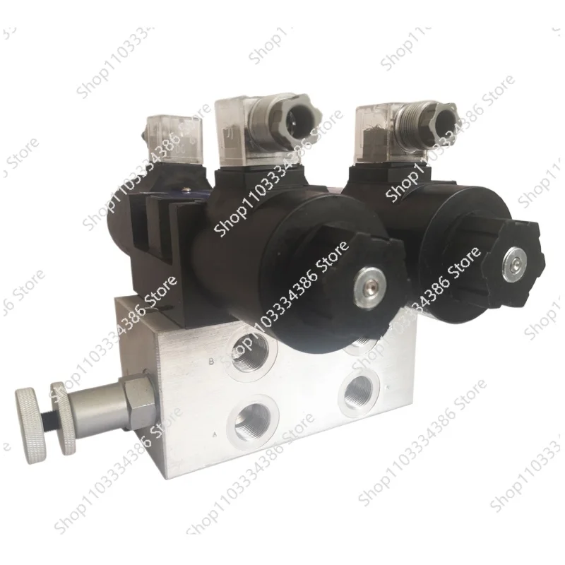 10 Way Hydraulic Electronic Control Distributor 12 24V Aluminum Alloy Valve Body Side Inlet Side Return