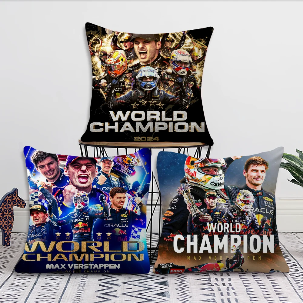 M-Max V-Verstappen 33 2024 World Champion Pillow Case Living Room Sofa Cushion Cover Suitable For Home Bedroom Room Decoration