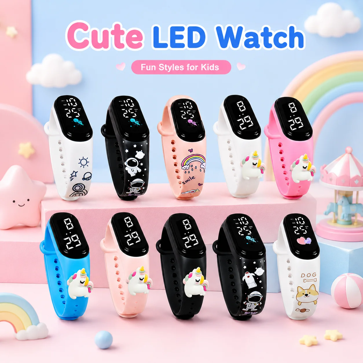 Astral Watches & Jewelry Netanya Photos - Confezione da 10 orologi digitali a