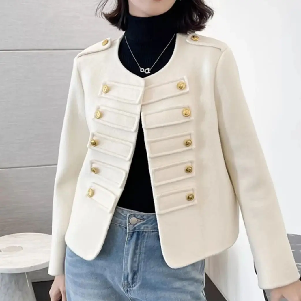 Cappotto o-collo di piccola fragranza per le donne giacca Blazer corta doppiopetto di lusso di alta qualità moda coreana primavera autunno nuovo