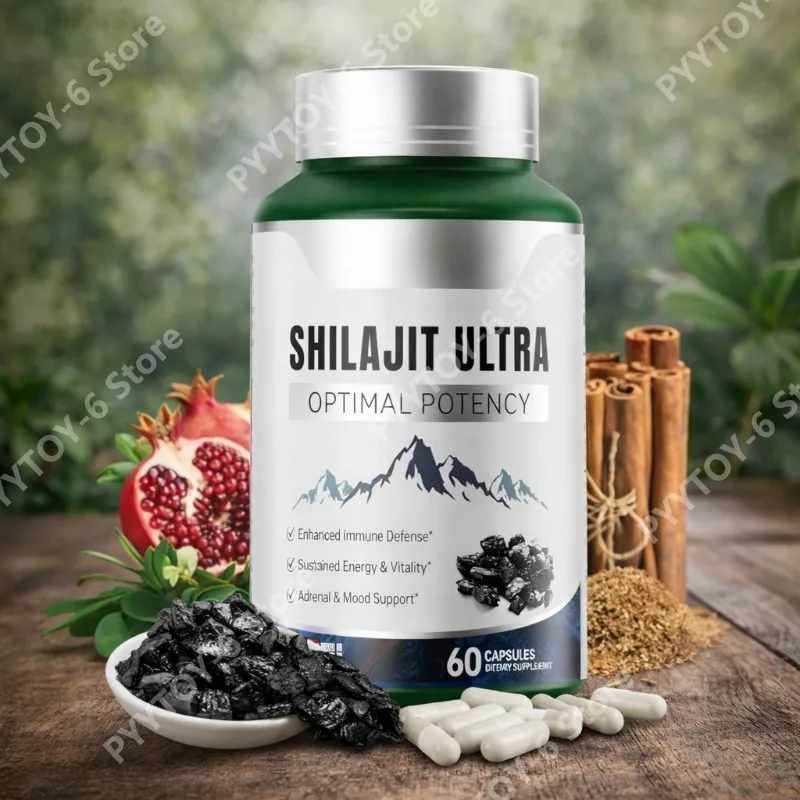 

Капсулы Шиладжит с натуральной фульвовой кислотой и L-аргинином, гималайская чистая добавка Xilaizhi для поддержки иммунитета у мужчин и женщин, 60 капсул