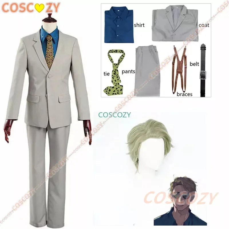 

Anime Jujutsu Kaisen Nanami Kento Cosplay Costume Wig Shirt Coat Pants Halloween Christmas Carnival Party Role Play Con Suit
