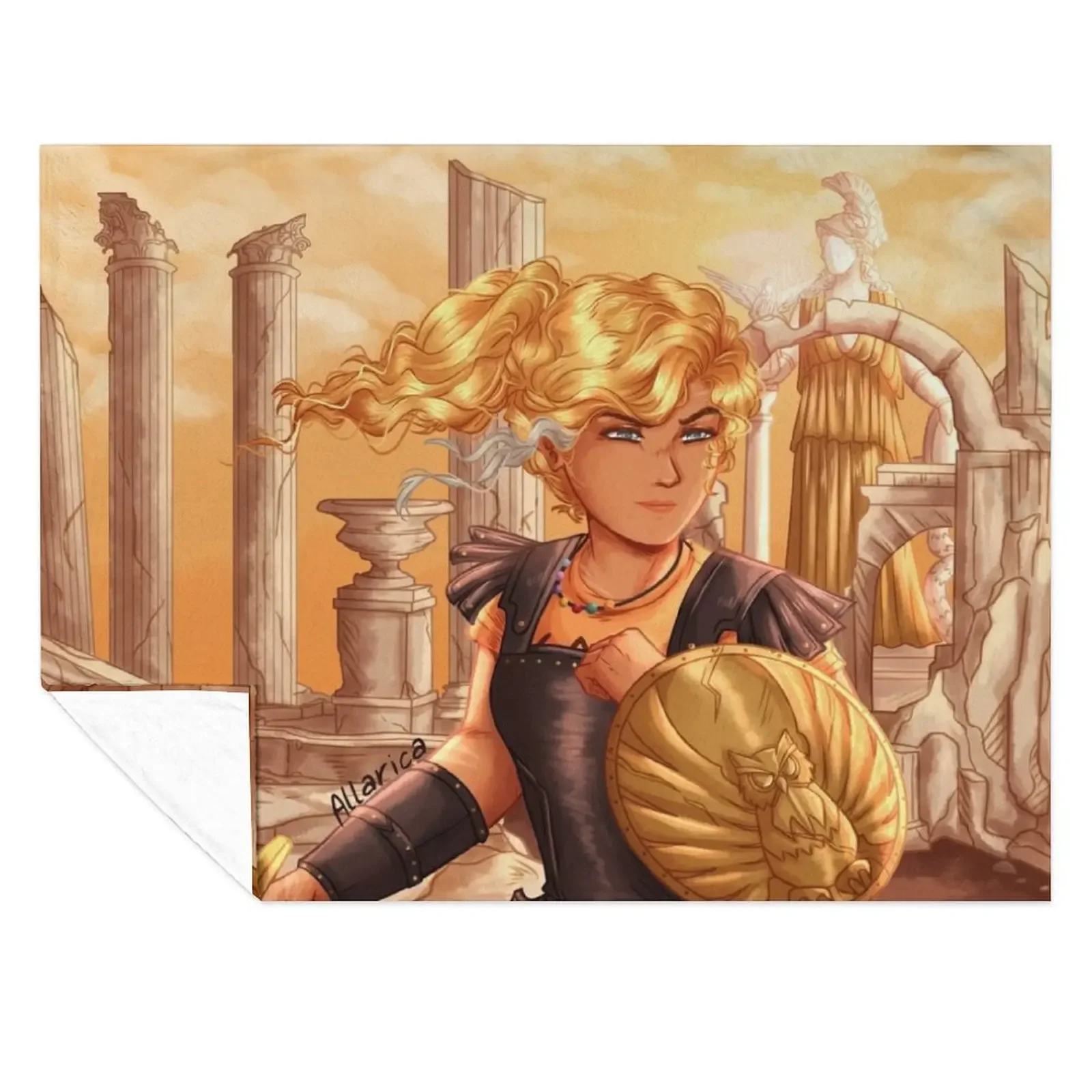 

Annabeth Chase Gold Throw Blanket Furrys Thermals For Travel Plush Moving Blankets