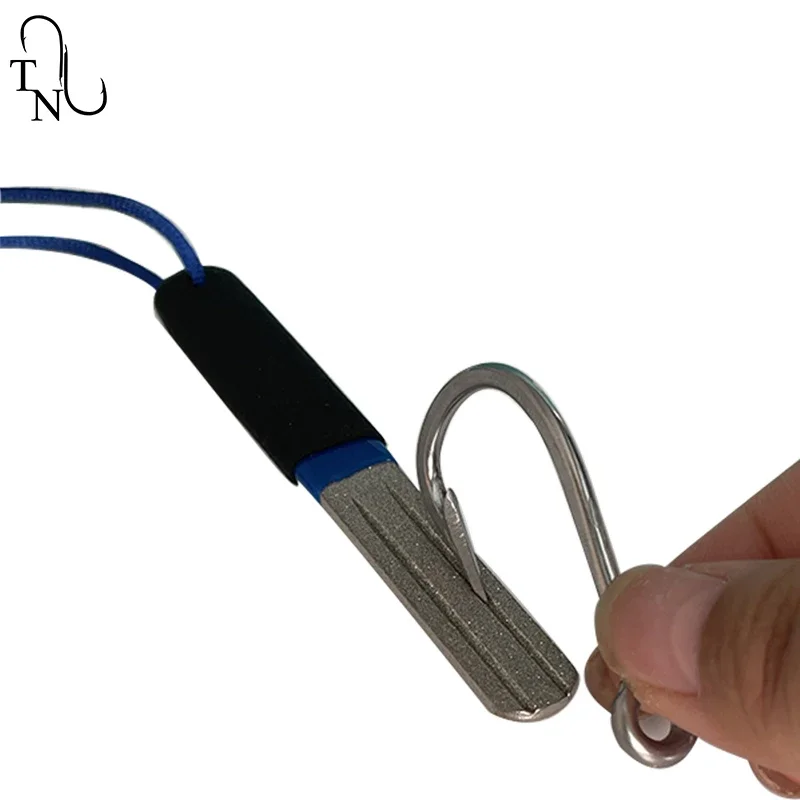 TN109 10cm 20g Afilador De Anzuelos Hook Grinder Fishing Hook File Line Double Sided Diamond Fishing Hook Sharpen - Image 6