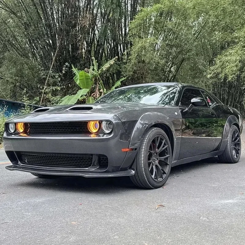 Premium High Polished Demon Style Carbon Fiber Widebody Flares Fit Challenger 2015-2023 With 2-Year Warranty Car Accessor