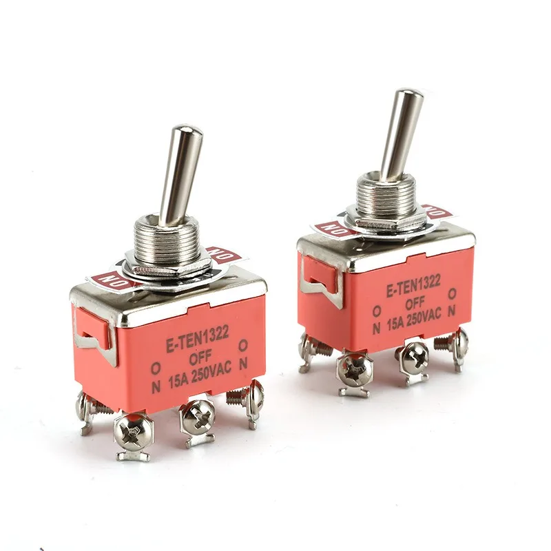 E-TEN1322 Button switch 6 feet 3 gears rocker arm switch, double knife double throw power switch, toggle switch