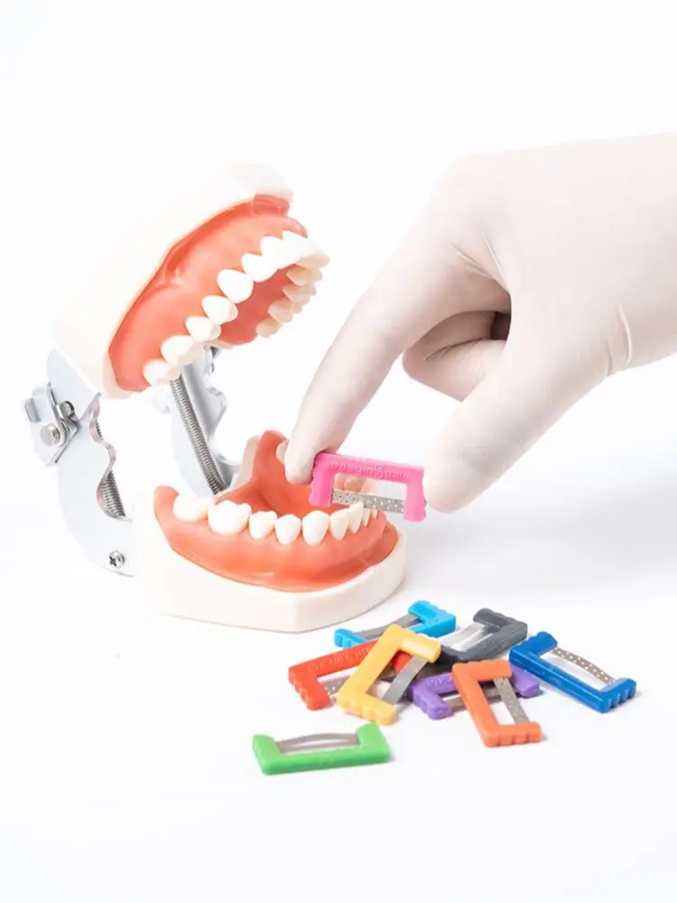 10 pz ortodontico interprossimale stips smalto riduzione strisce lucidanti dentale IPR stripping kit seghettato sega per dentista