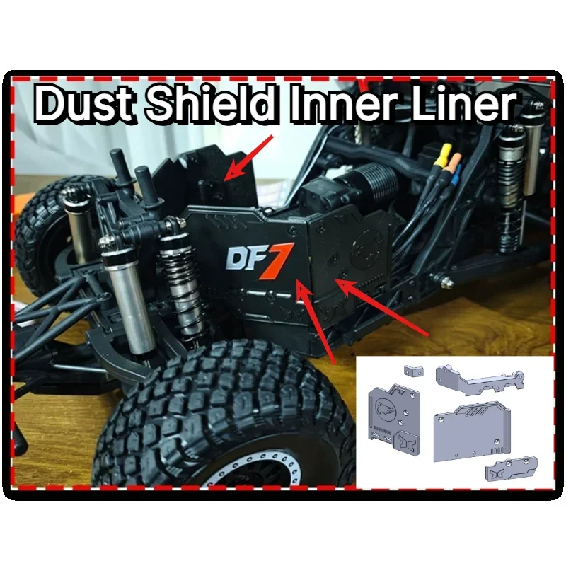 RC Non Destructive Dust Cover Inner Liner custom for YIKONG 4072V4 4073 1/7 Hobby Offroad Truck Universal Upgrade Accessory