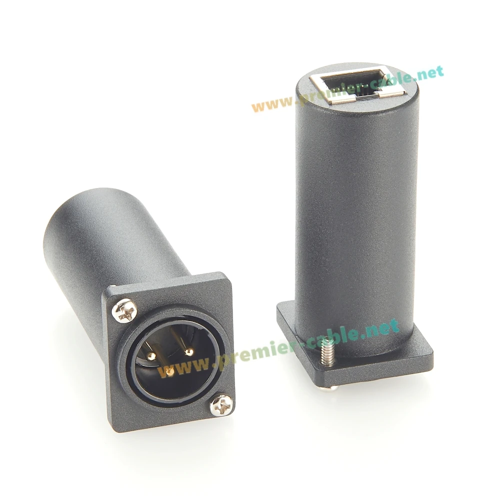 D série montagem em painel xlr 3pin macho para rj45 fêmea adaptador de chassi para dmx512 DMX-CON controlador gravação de palco