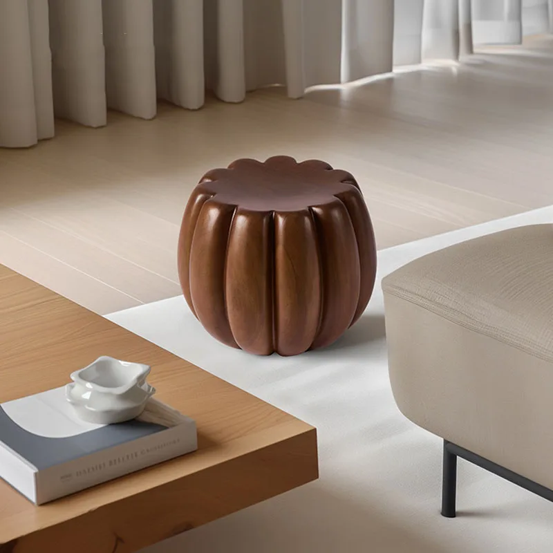 Mobile Creative Foot Stool Bedroom Modern Makeup Round Designer Wood Foot Stool Living Room Shoe Tabouret Lounge Suite Furniture