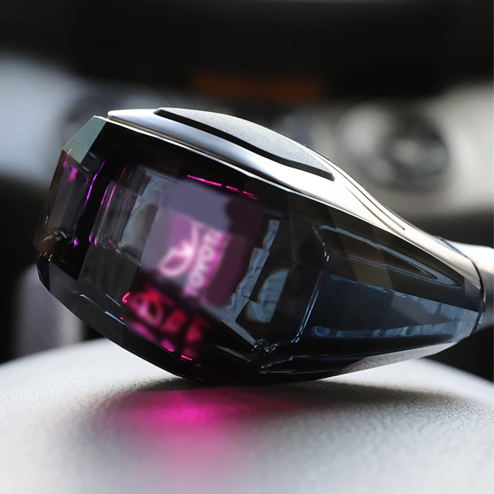 Touch Activated Gear Knob with 7 Light Colors Crystal Gear Shift Knob Crystal Automatic Shift Knob Compatible with Most Cars
