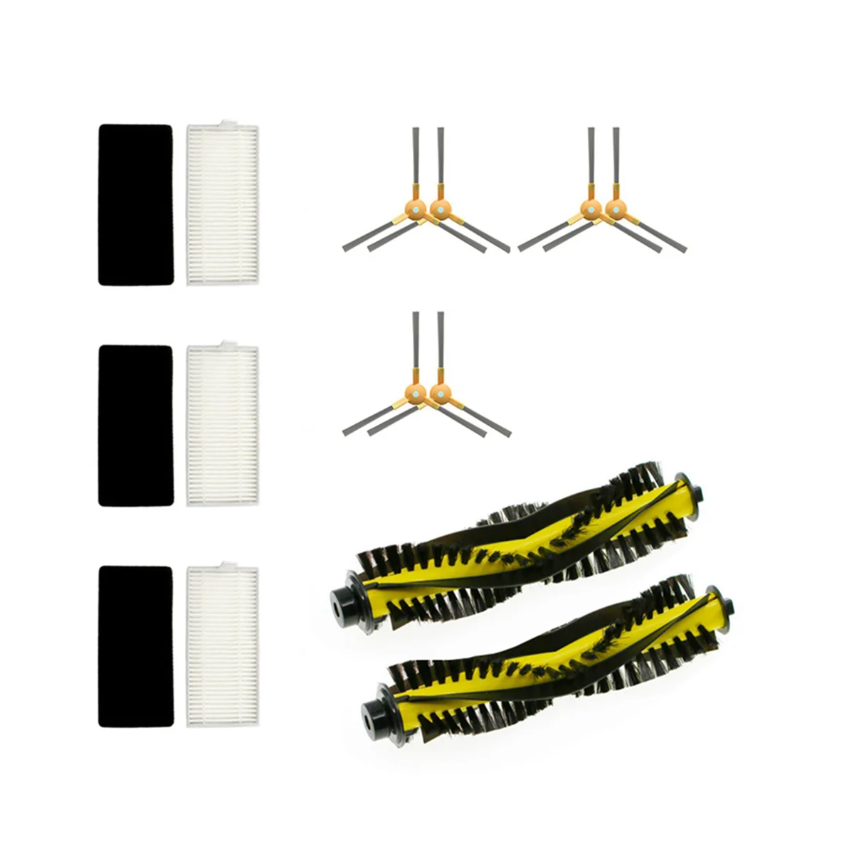 Varrer a vácuo escova principal, escova lateral, filtro de esponja para X500, peças removíveis de eletrodomésticos
