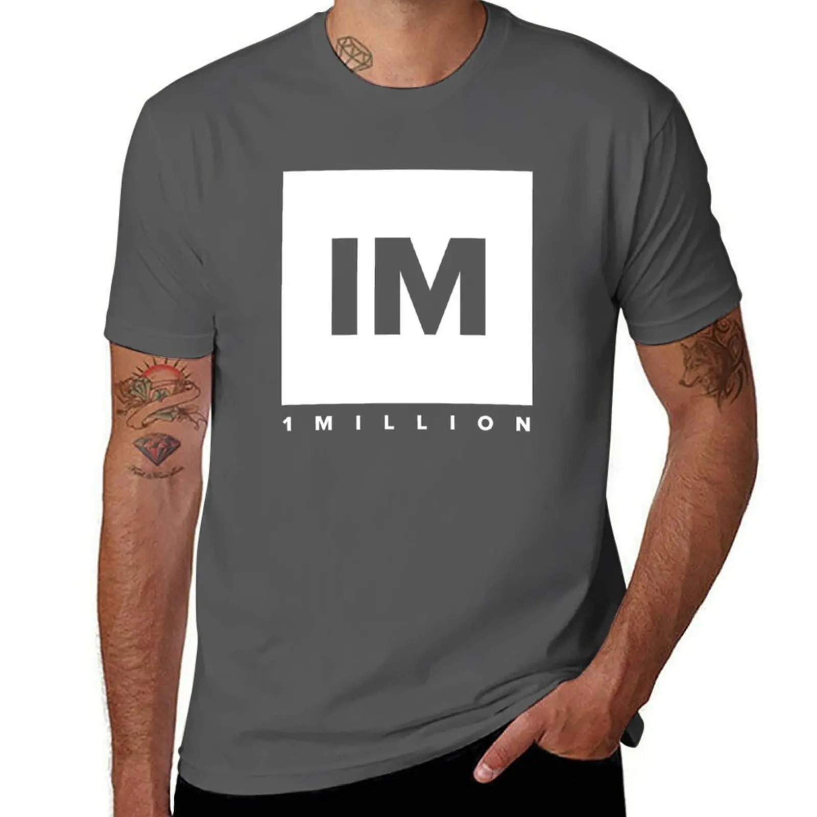 

1 MILLION Dance Studio Logo (White Version) T-Shirt Casual Loose Fit Summer Tee Shirt